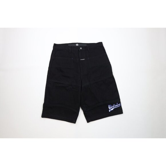 Deadstock Vtg 90s Marithe Francois Girbaud Mens 32 Script Spell Out Denim Shorts - Picture 1 of 13